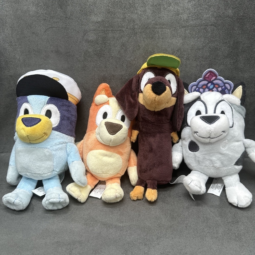 Bluey Friends Plush Lot Bingo Captain Bluey Princess Muffin & Snickers